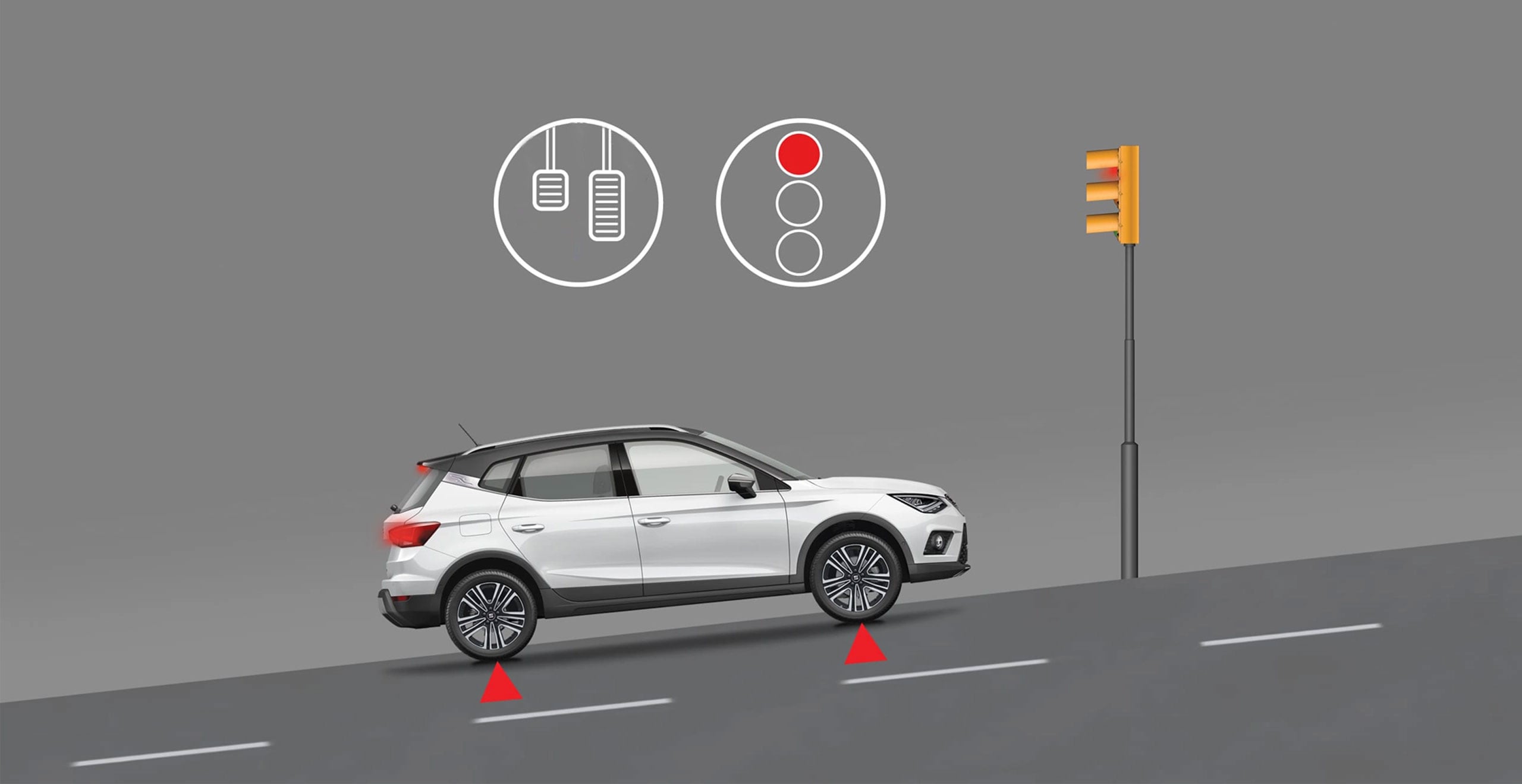 Showing SEAT Arona hill hold control 