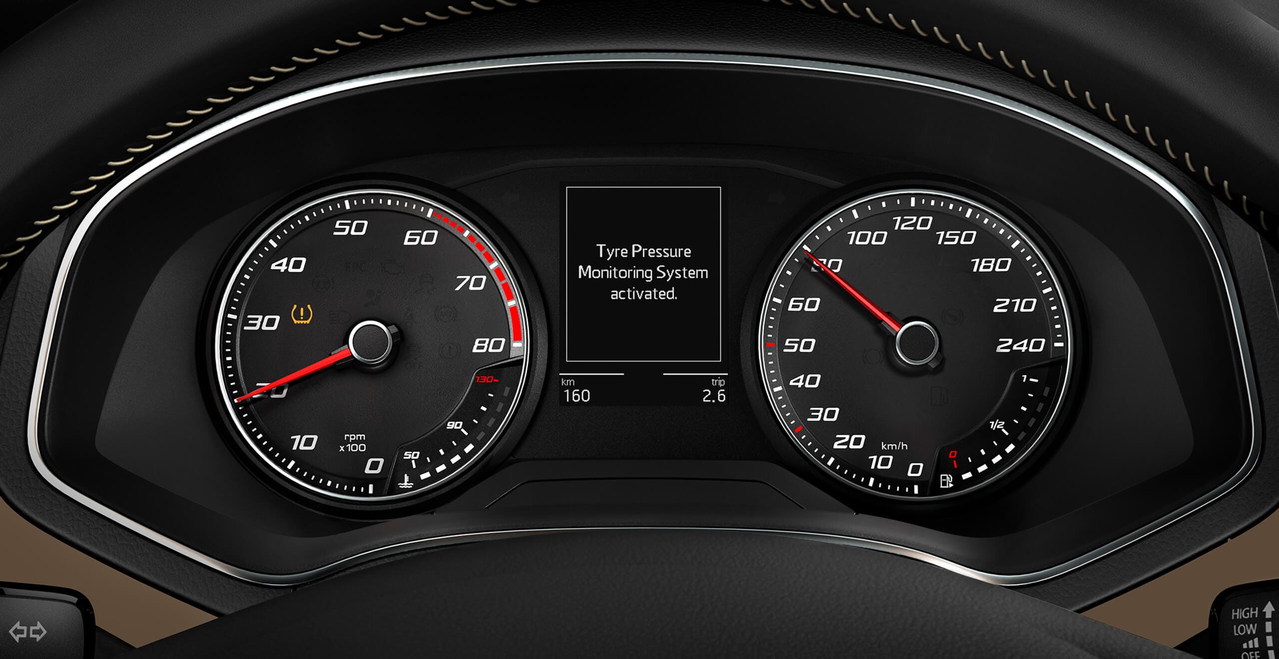 SEAT Ibiza Tyre Pressure cockpit